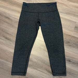 Lululemon Wunder Under High-Rise Crop Leggings Heathered Black Size 6